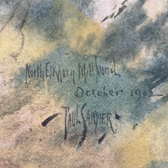 Paul Sawyier Mayme on the Elkhorn Framed Collector Print Kentucky River Scene - Picture 6 of 12